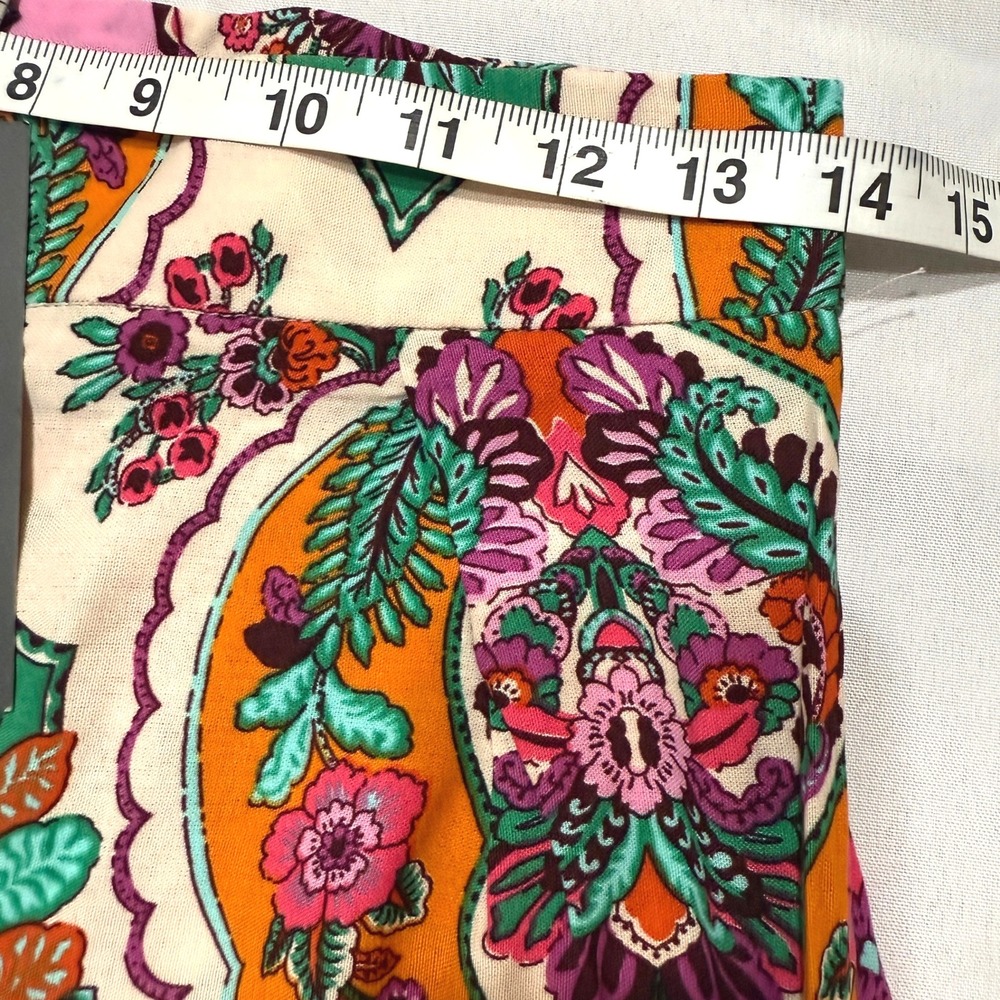 NWT Galita Pants Top Colorful Floral Paisley Print Ruffle 2-Piece Set Size L - Picture 11 of 12